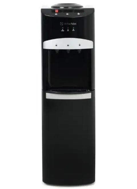 3-Taps Cold/Hot/Low Temperature Water Cooler with Bottom Refrigerator, Black WPWD1316FBL