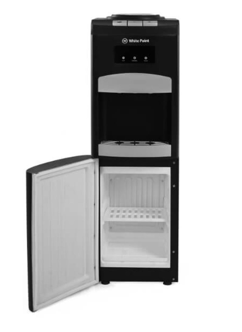 3-Taps Cold/Hot/Low Temperature Water Cooler with Bottom Refrigerator, Black WPWD1316FBL