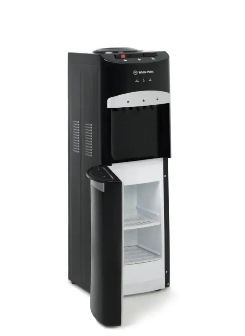 3-Taps Cold/Hot/Low Temperature Water Cooler with Bottom Refrigerator, Black WPWD1316FBL