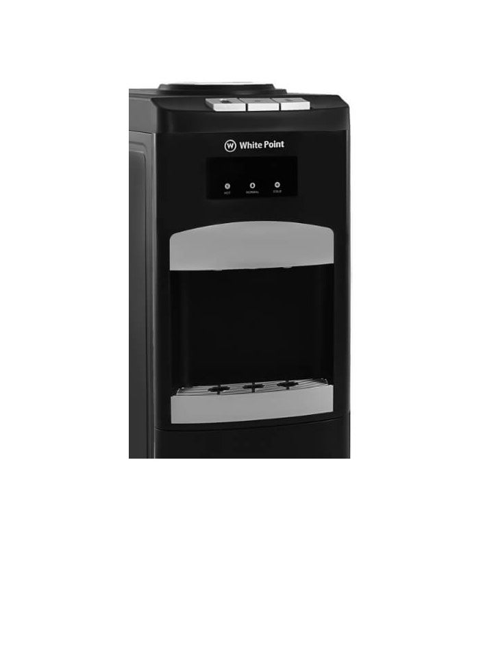 3-Taps Cold/Hot/Low Temperature Water Cooler with Bottom Refrigerator, Black WPWD1316FBL
