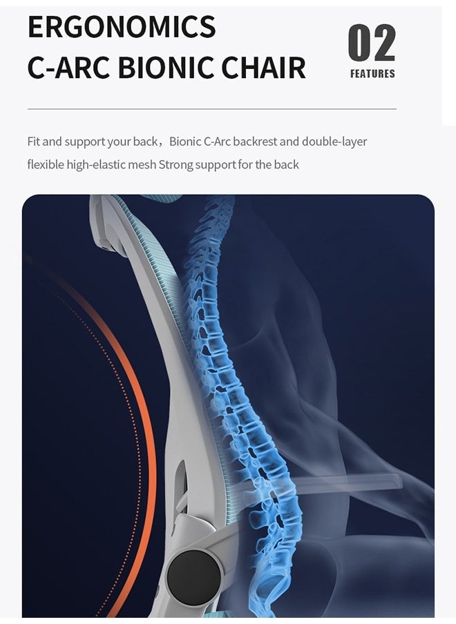 Arabest Gaming Chair Adjustable Mesh Staff Chair, Ergonomic Chair, Conference Chair, Comfortable And Sedentary Computer Chair, Home Office Chair - Image 4