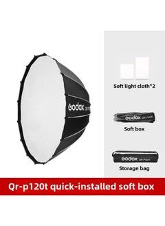 Generic GodoxBW60*90 70*100 80*120cm Soft Box Double Layer Soft Light Cloth Fabric Baorong Bayonet Shadow-Body Color:(Quick Release) QR-P120T Quick Release SofT Box  - Image 1