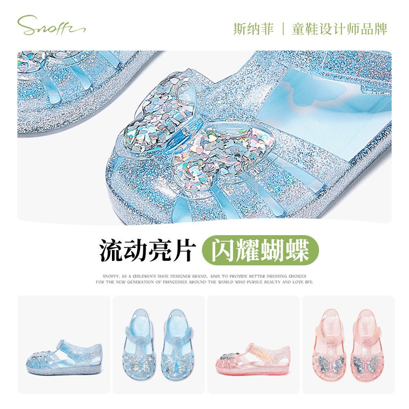 Snafi Girls Jelly Shoes 2025 Little Girl Water Playing Beach Non-Slip Baby Sandals - Image 4