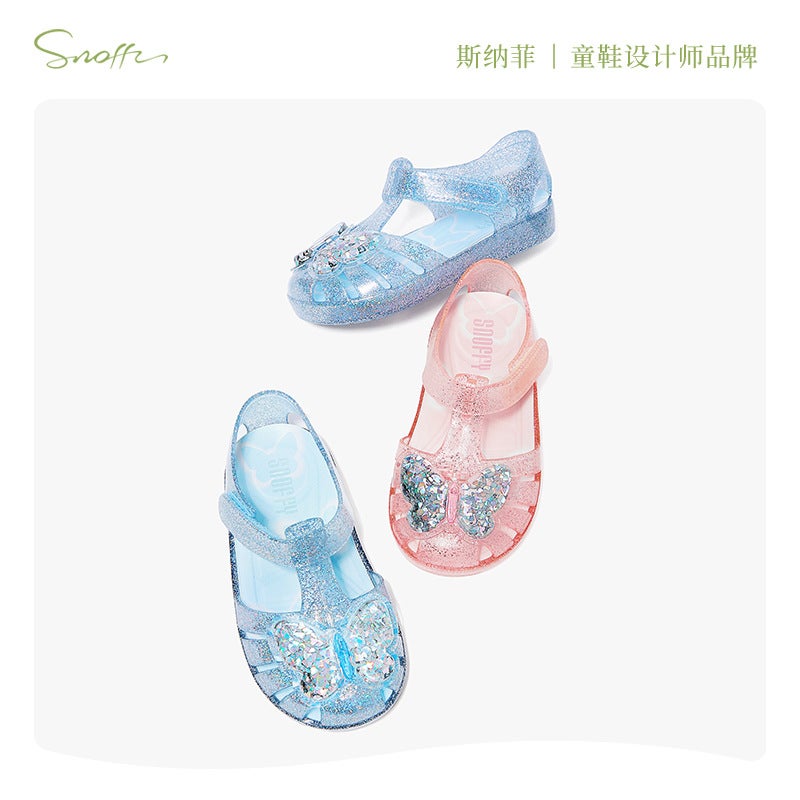 Snafi Girls Jelly Shoes 2025 Little Girl Water Playing Beach Non-Slip Baby Sandals - Image 3