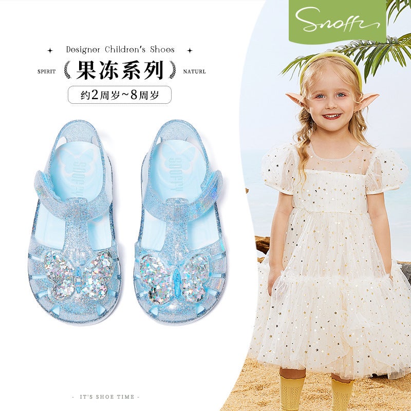 Snafi Girls Jelly Shoes 2025 Little Girl Water Playing Beach Non-Slip Baby Sandals - Image 2