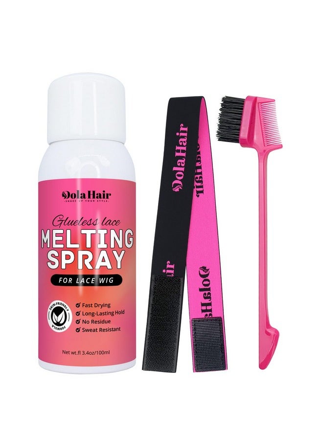 Dolahair - Olahair Lace Melting And Holding Spray Glueless Hair Adhesive For Wigs Lace Bond Adhesive Wig Spray Medium Hold Edge And Hairline Protect Wig Spray For Lace Front Wig Glue Spray Lace Melt Spray - Image 1