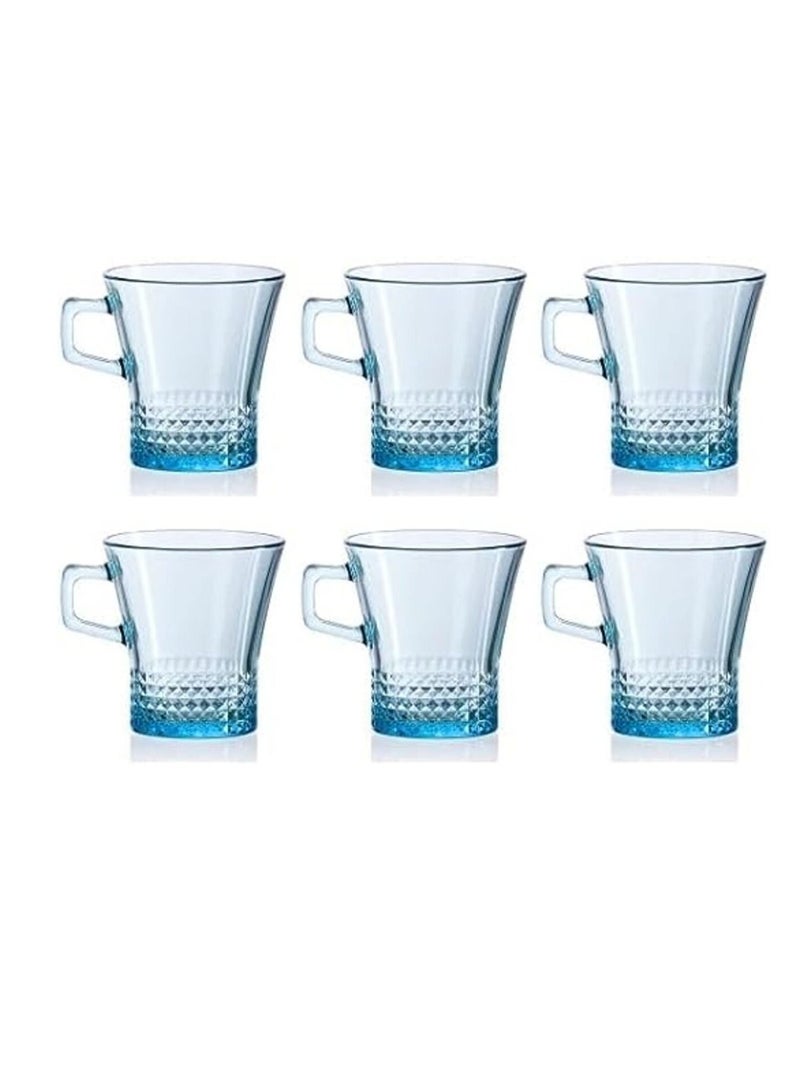 باساباش طقم فناجين شاي بشابتشي- كوفارز  - 6 أكواب - 250 مل - لون تركواز - تركي المنشأ - Image 1