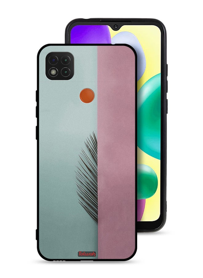 Tolwak Xiaomi Redmi 9C Protective Case Cover Half Leaves  - Image 1