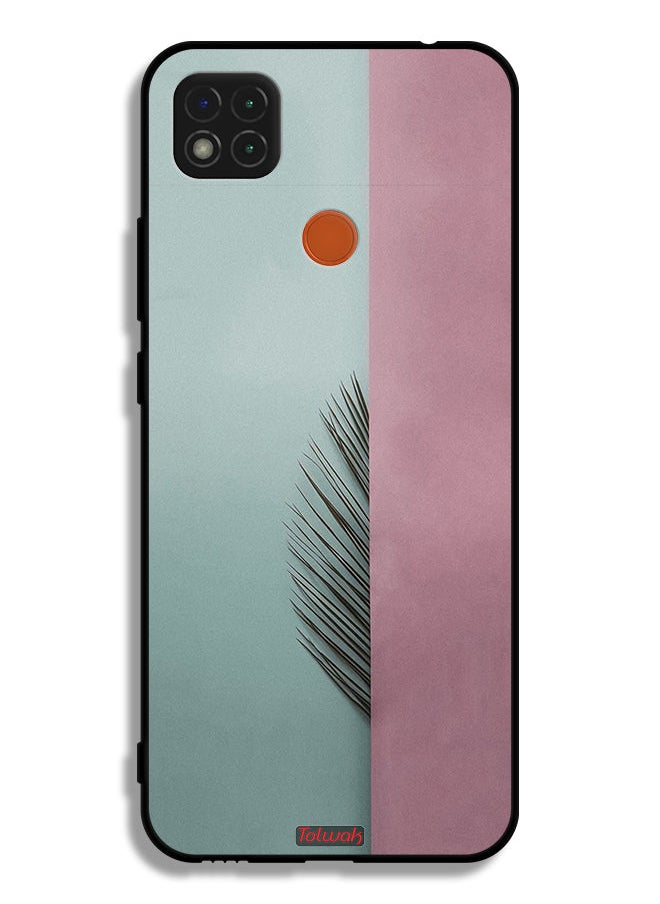 Tolwak Xiaomi Redmi 9C Protective Case Cover Half Leaves  - Image 2