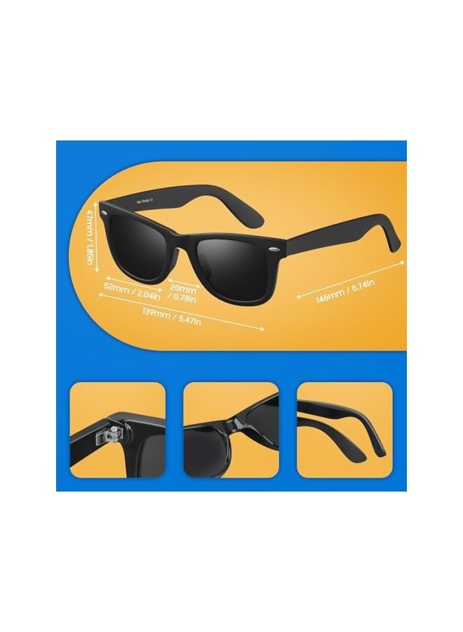 بروماس نظارات شمسية مستقطبة للرجال نظارات شمسية ريترو حماية من الأشعة فوق البنفسجية 400 للرجال والنساء أثناء القيادة - Image 5