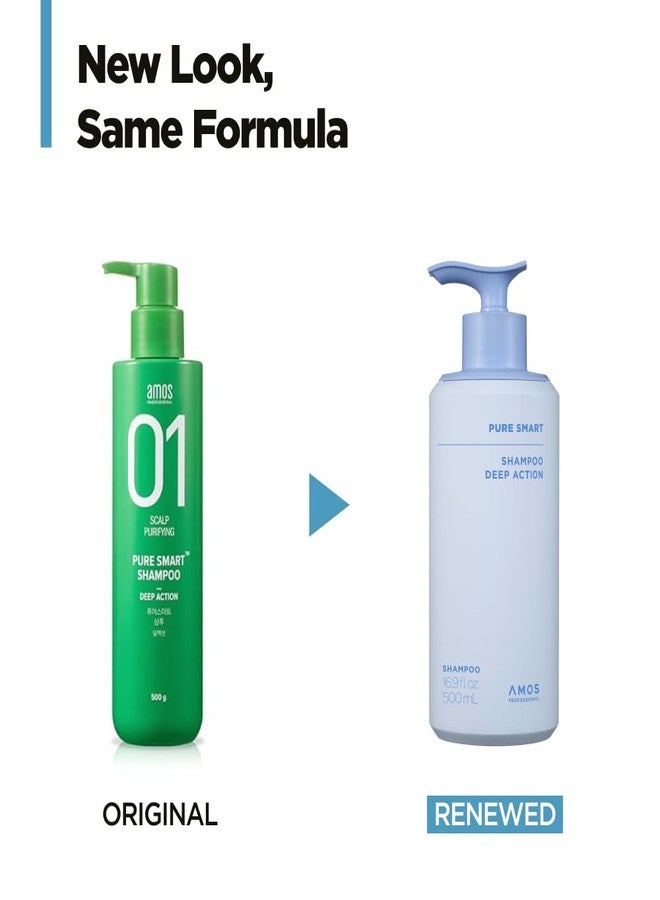 amos PROFESSIONAL شامبو أموس بروفيشينال الذكي النقي عمل عميق | شامبو م clarifying للقشرة، والتراكم والأوساخ، للتحكم في الزيت والقشور، 16.9 أونصة سائلة. - Image 2