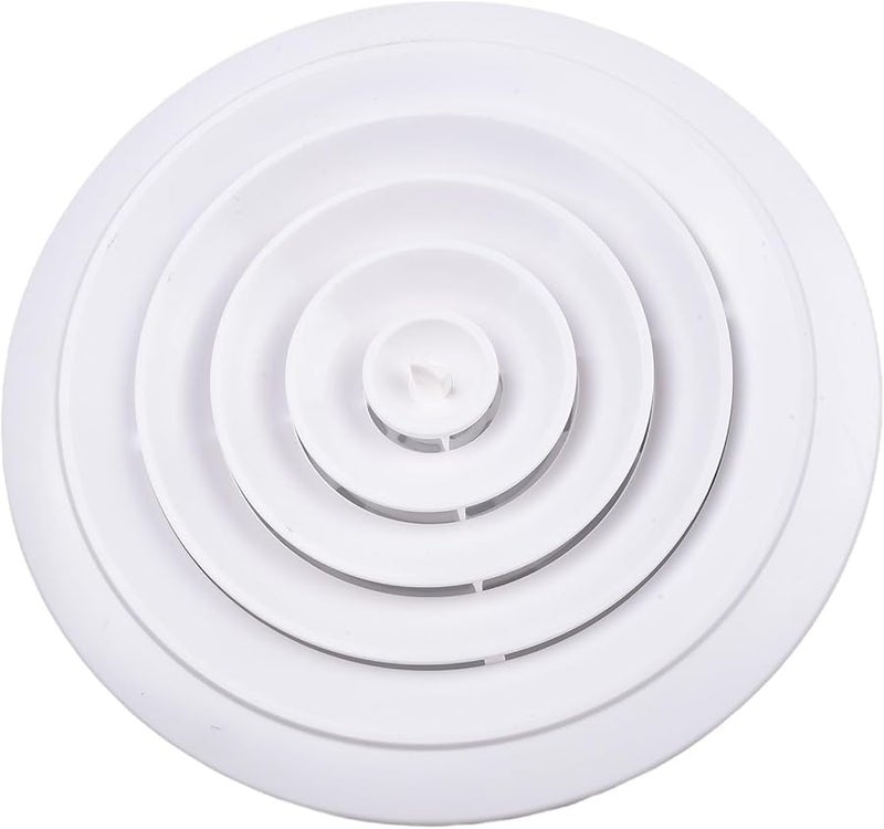 Adjustable ABS Round Ventilation Grille Cover 200mm White Black Wall Ceiling Air Vent - Image 5