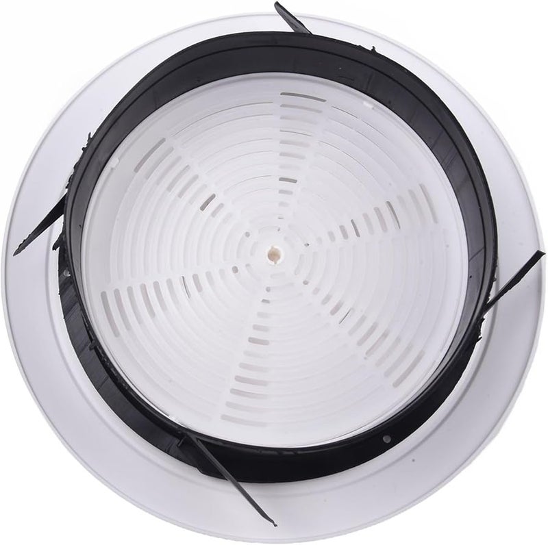 Adjustable ABS Round Ventilation Grille Cover 200mm White Black Wall Ceiling Air Vent - Image 3