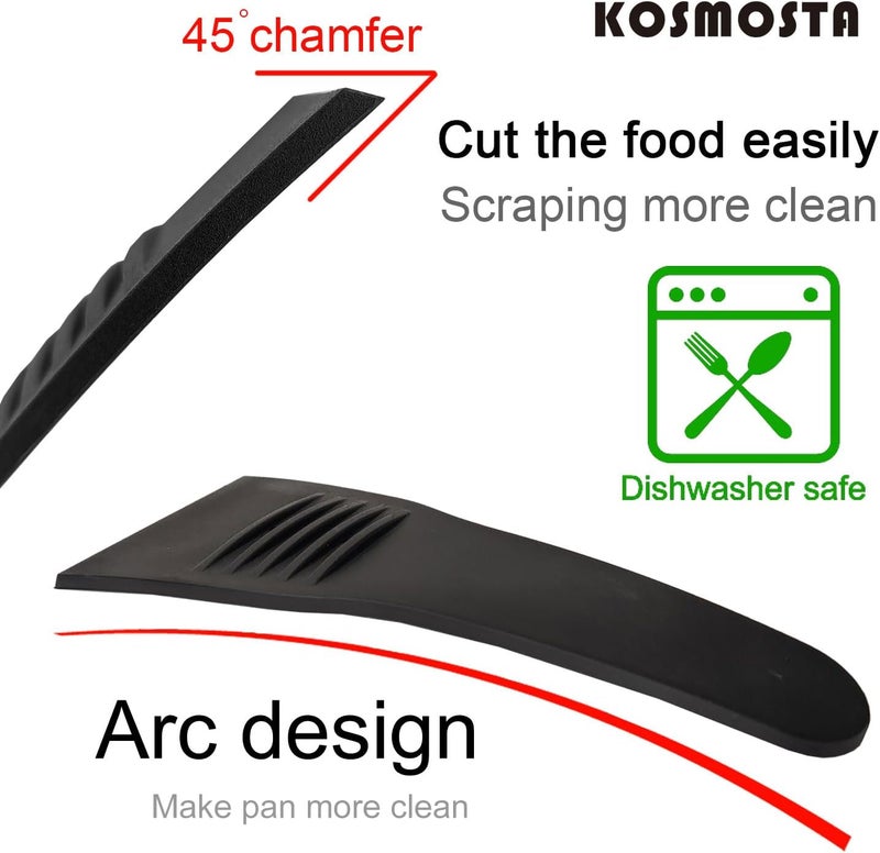 Kosmosta Raclette Spatula for Nonstick Pans  Kitchen Tools  Gadgets  Great Bakeware for Cooking and DecoratingOven Scraper ToolAdhesive Remover for Glue Residue LabelsSet of 4 - Image 5