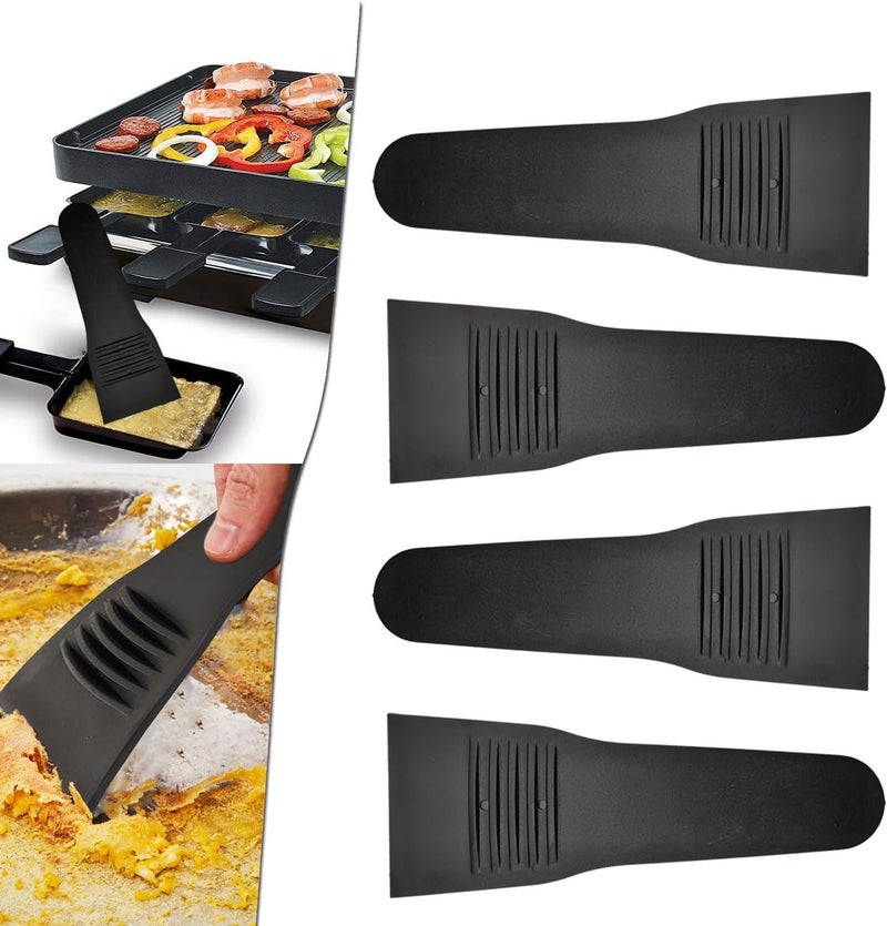 Kosmosta Raclette Spatula for Nonstick Pans  Kitchen Tools  Gadgets  Great Bakeware for Cooking and DecoratingOven Scraper ToolAdhesive Remover for Glue Residue LabelsSet of 4 - Image 1