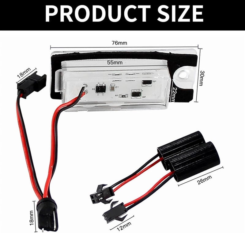 QASULER LED License Plate Light for Volvo - Image 5