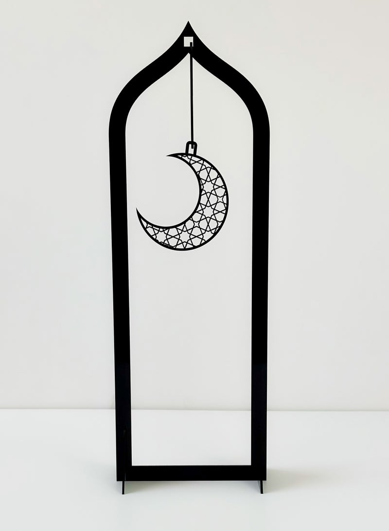 LOWHA Acrylic Decor Stand Holding a Ramadan Crescent Shape Inside - Image 1