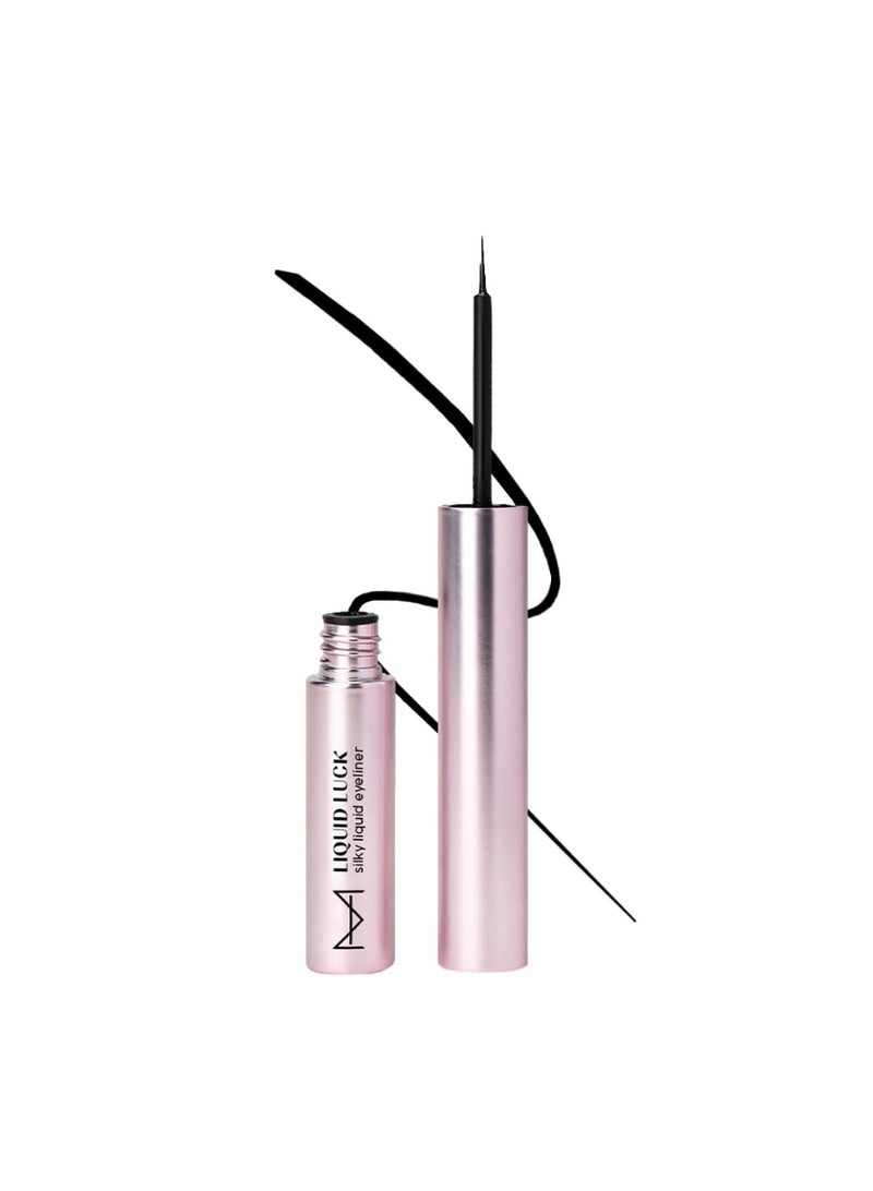 House Of Makeup Eyeliner Waterproof | Liquid Eyeliner | Smudge-Proof, Water-Resistant Eye Liner | Intense Black | Long Lasting | With Vit. E & Almond Oil | Black Velvet | 4.5 ml - Image 1