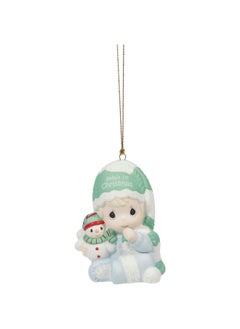 Precious Moments Precious Moments 241006 Baby’s First Christmas Dated 2024 Boy Bisque Porcelain Ornament 