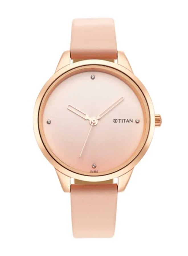 TITAN Pastel Dreams Pink Dial Pink Leather Strap Watch - Image 1