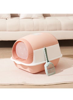 Arabest Cat Litter Box Fully Enclosed Large Cat Litter Box Extra Large Enclosed Cat Litter Box Pink  - Image 2