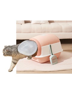 Arabest Cat Litter Box Fully Enclosed Large Cat Litter Box Extra Large Enclosed Cat Litter Box Pink  - Image 3