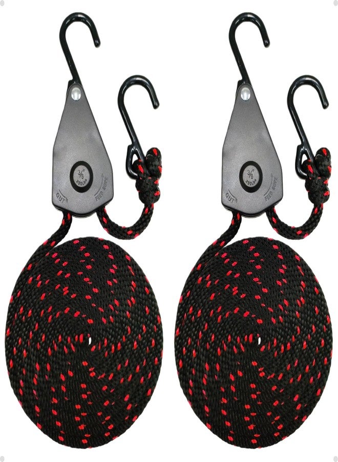Fondwell 3/8" Retractable Ratchet Straps: 2 Pack of Heavy Duty Adjustable Kayak Tie Down Straps for Roof Racks