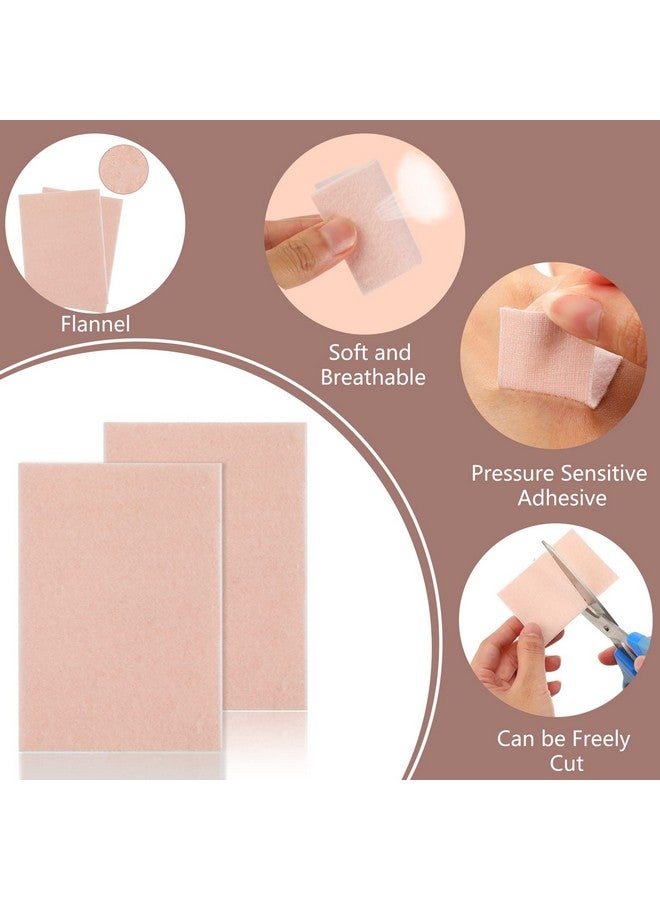 Boyiee Boyiee 35 Sheets Moleskin Tape Adhesive Pads Shoe Moleskin Padding Blister Prevention Tape for Boots Hiking Reduce Friction Pain(Lint,Light Brown)  - Image 2