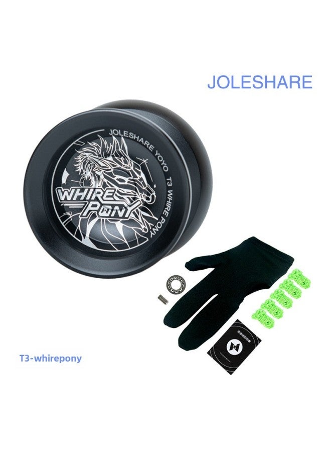 JOLESHAREYOYOS Lexiang Yo-yo T3 White Foal Metal Yo-yo Professional Competitive Competition Fancy Yo-yo-Color:Diaphragm Ink-Specifications:Others  - Image 1