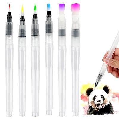 Cazuela Water Color Brush Pens Watercolor Paint Pens with Nylon Brush Tips for Watercolor Painting, Water Soluble Color Lead and Calligraphy (6 Pcs - Multi Color) - Image 1