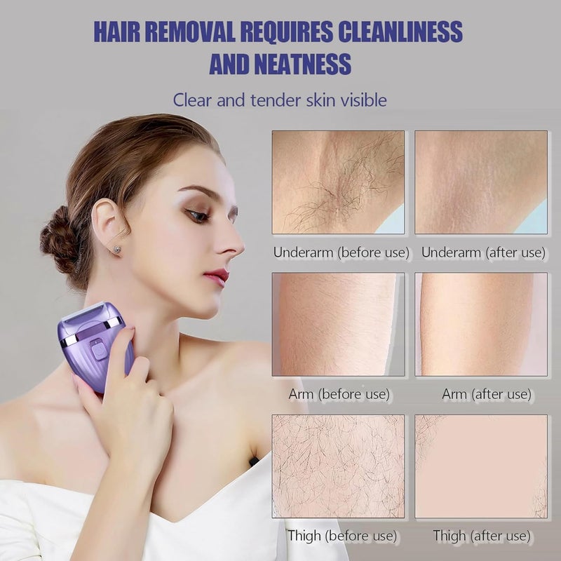 Electric Bikini Trimmer Shaver for Women, Waterproof Body Hair Trimmer and Electric Razors, Painless and Smooth Shave for Leg, Underarm, Bikini Hair Removal, Rechargeable - Image 3