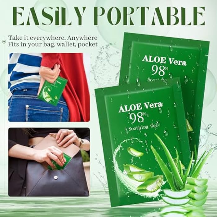 Siifert 30 Pcs Travel Size Aloe Vera Gel 98% Organic After Sun Moisturizer for Face, Body, Soothing Hydrating Lotion Bulk for Winter Vacation, Guests Skin Care Gifts - Image 4