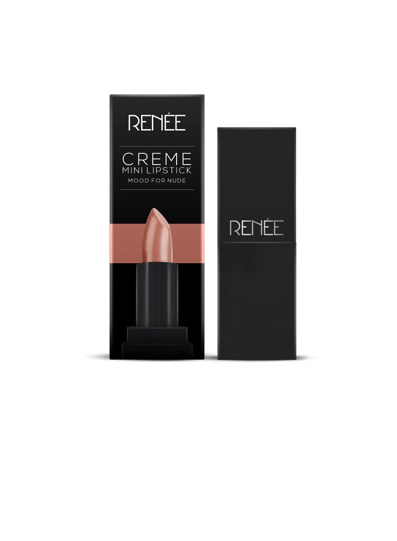 RENEE Creme Mini Lipstick Mood For Nude 1.65gm  Long Lasting Creamy Finish Enriched with Jojoba Oil  Keeps Lips Hydrated and Nourished| Travel Friendly - Image 2