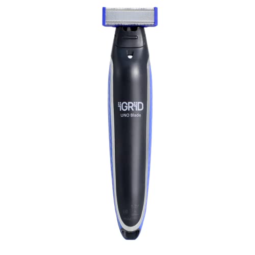 iGRiD UNO Blade Cordless Beard Trimmer for Men | Rechargeable Trimmer with Interchangeable Combs, Stainless Steel Blade, LED Display | Reliable Facial Hair Grooming - Image 1