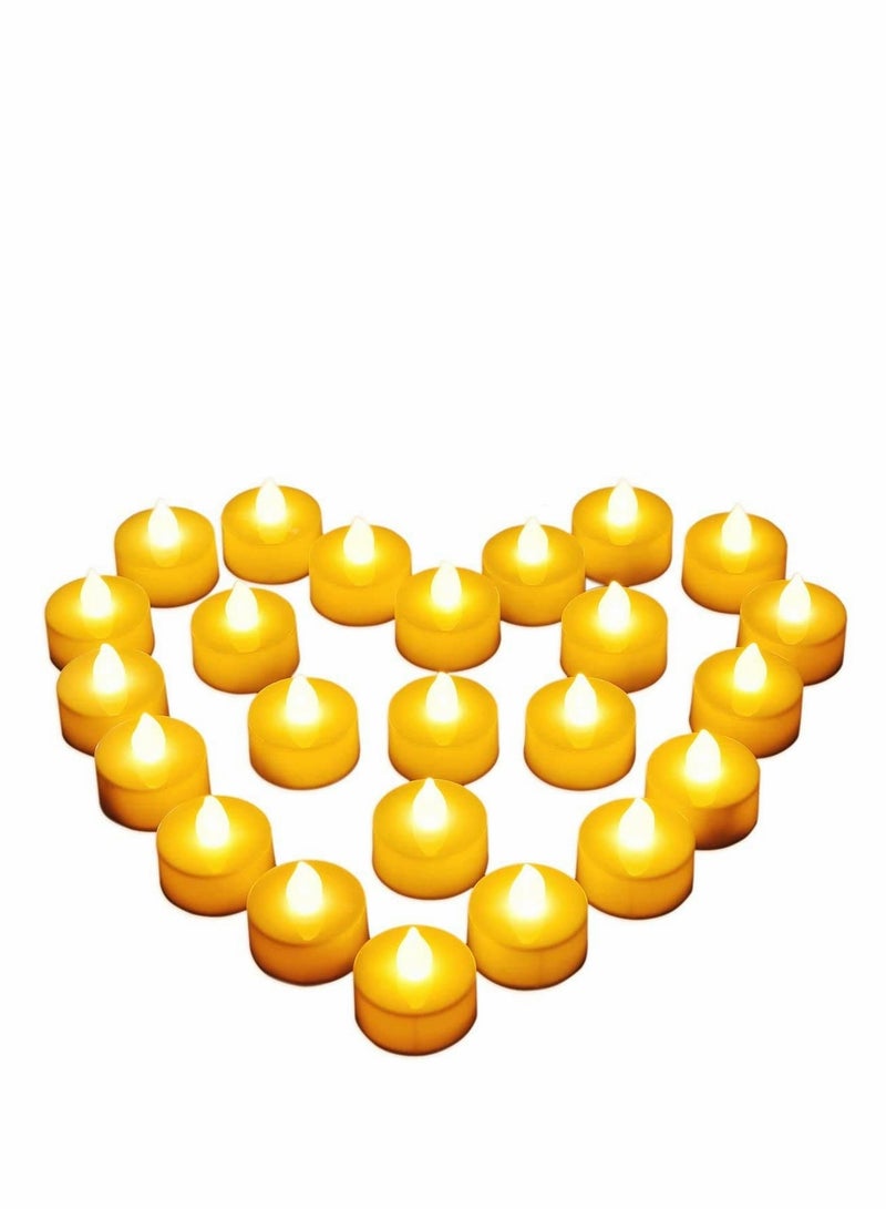 Excefore 24 PCS LED Flameless Flickering Tea Lights Votive Candle Battery Operated Electric Flicker Tealight Bulk Fake Candles - Image 1