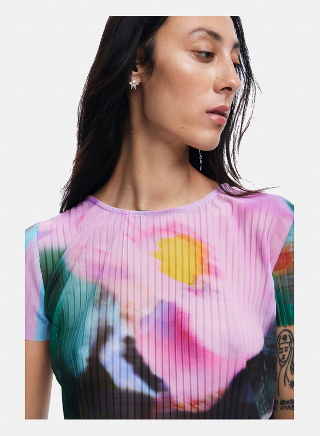 DESIGUAL Faded Landscape T-Shirt - Image 3