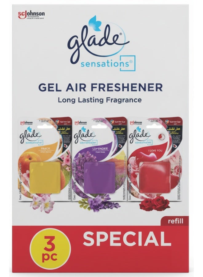 جليد معطر جو جل سينسيشنز عبوة اقتصادية، 3 قطع، 8 جرام × 3