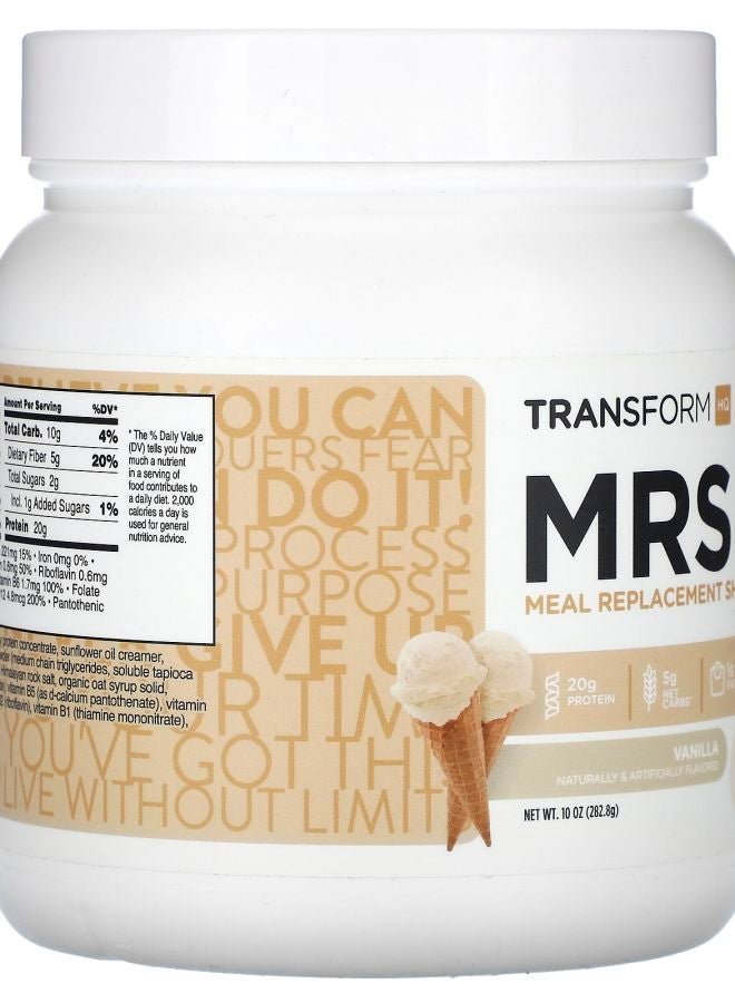 TransformHQ MRS Meal Replacement Shake Vanilla 10 oz (282.8 g) - Image 2