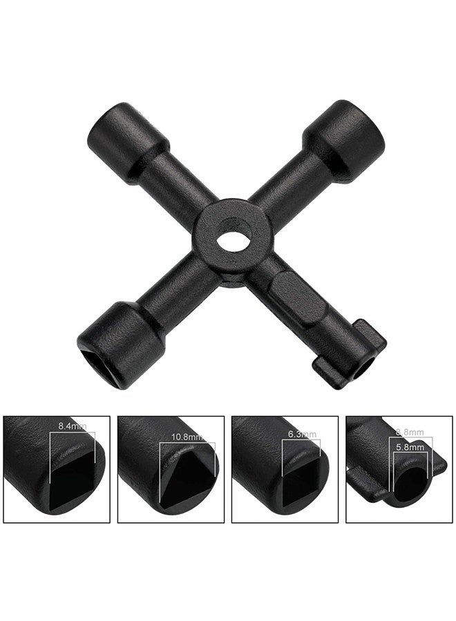 fantasize 2 Pack Meter Box Key, 4-in-1 Multi-functional Utilities Key, Electric Cabinet Keys, 4-Way Multi-Functional Utilities Key for Electric Cupboard Cabinet Opening Key - Image 3