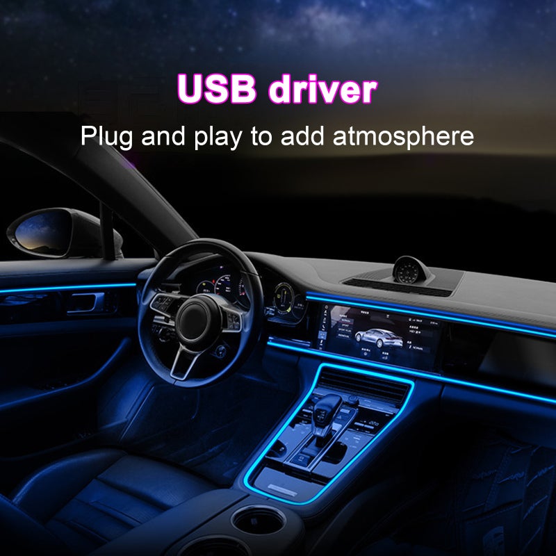 Car Ambient Light Strip: White Cold Light Design - Universal Compatibility Flexible Installation for Night Driving Long Distance Travel Most Car Models - Image 4
