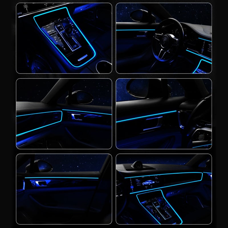 Car Ambient Light Strip: White Cold Light Design - Universal Compatibility Flexible Installation for Night Driving Long Distance Travel Most Car Models - Image 5
