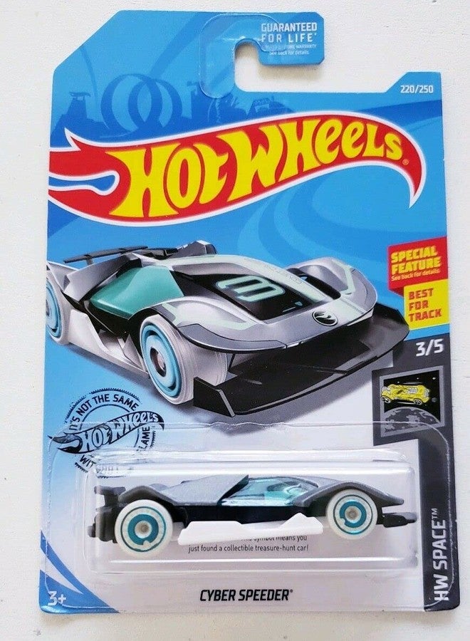Diecast سيارة دي كاست هوت ويلز سايبر سبيدر - HW سبيس 3/5 (صيد الكنز 2019!) رمادي - Image 1