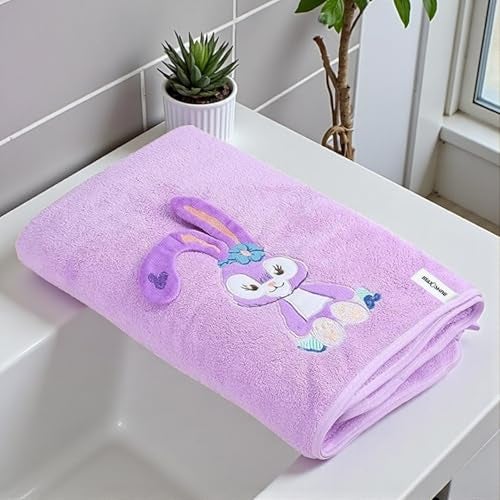 MAXOSHINE Microfiber Kids Bath Towels Quick Dry Super Absorbent Super Soft Bath Towel for Babies Toddler-Baby Towel for Boys and Girls (Purple, Pack of 1) - Image 1