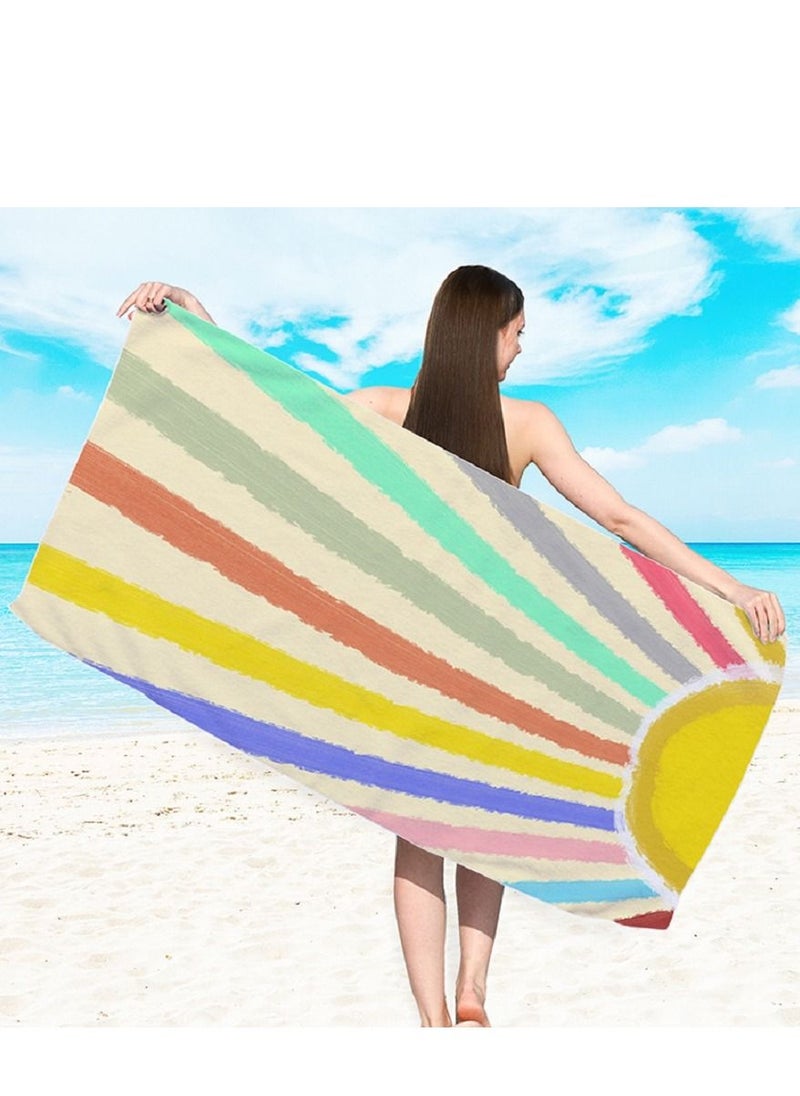 Y&D Microfiber Beach Towel,Quick Fast Dry Super Bath Towels Absorbent Blanket,Suitable For Travel,Camping,Pool 
