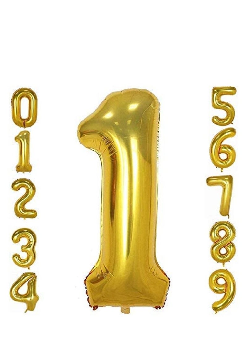 Brain Giggles Brain Giggles 40 Inch Gold Number 1 Foil Balloon  - Image 2