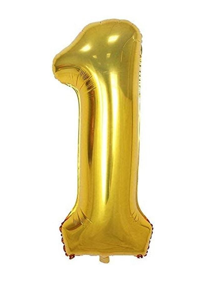 Brain Giggles Brain Giggles 40 Inch Gold Number 1 Foil Balloon  - Image 1