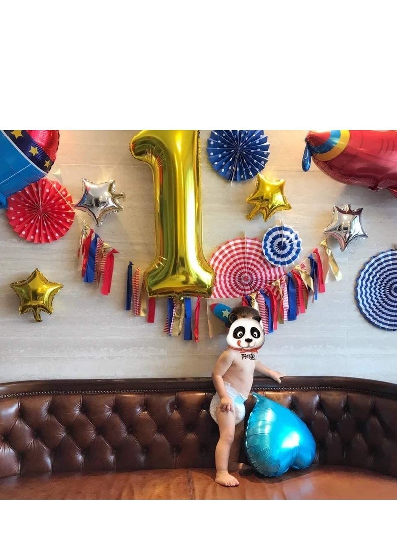 Brain Giggles Brain Giggles 40 Inch Gold Number 1 Foil Balloon  - Image 5