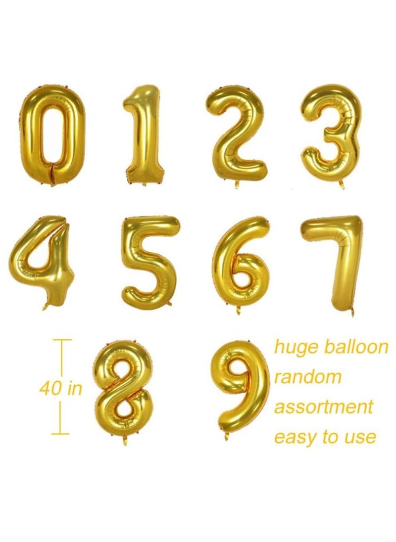 Brain Giggles Brain Giggles 40 Inch Gold Number 1 Foil Balloon  - Image 4