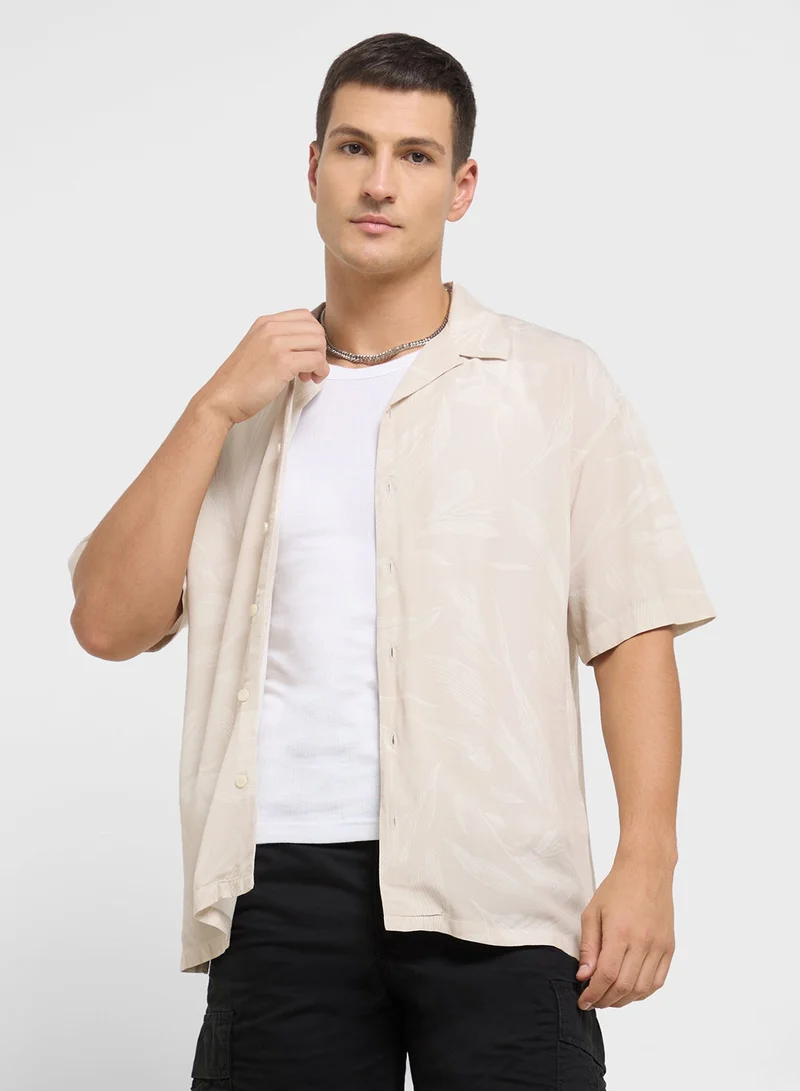 JJ Rebel Floral Printed Regular Fit Shirt