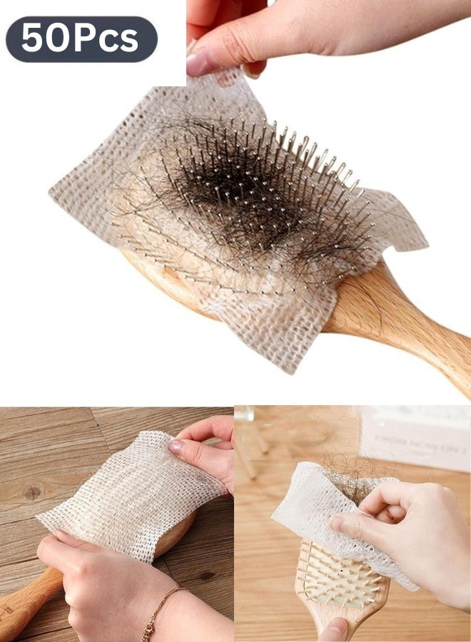 50 قطعة من ورق التنظيف المشط غير المنسوج الاحترافي لمنع تساقط الشعر - Image 1